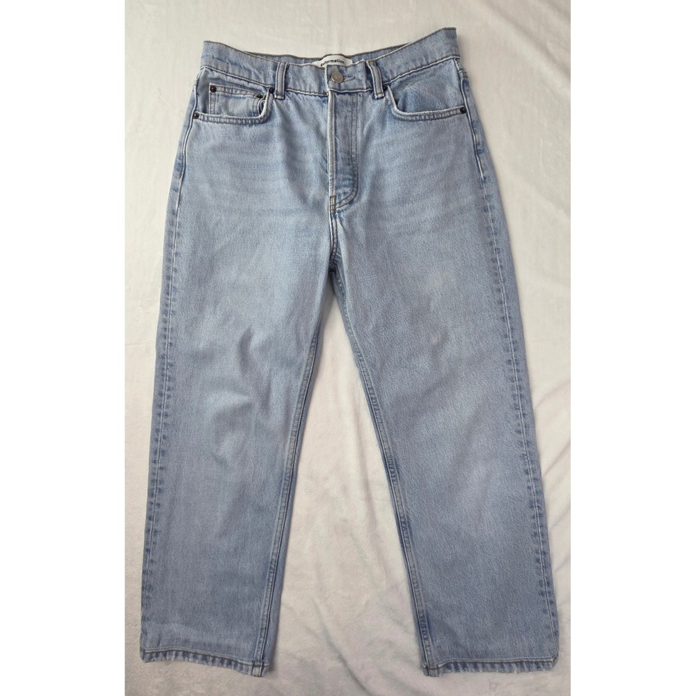 Reformation Jeans 29 Blue Cynthia‎ High Rise Straight Leg Light Wash Excellent